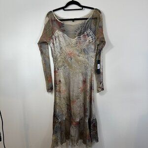 Komarov Crinkle Sleeve Dress Size XL